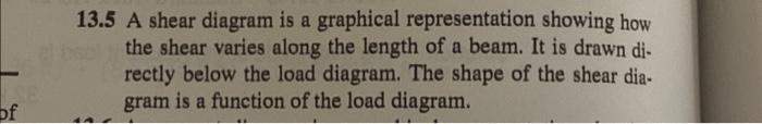 13 5 A Shear Diagram Is A Graphical Representation Showing How The Shear Varies Along The Length Of A Beam It Is Drawn 1