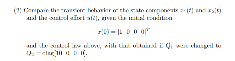 13 8 The System Shown In Figure 13 8 Is Described By The Equations 21 T 22 T K Mi M2 U T Dt Figure 13 8 Two Mass Sp 2