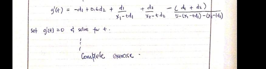D2 Di Dz X2 T Dz G Lt Di Toi6dz Di Xi Tdi Set G Ct 0 0 Solve For T 5 14 Tdi 65 142 1 Comple 1