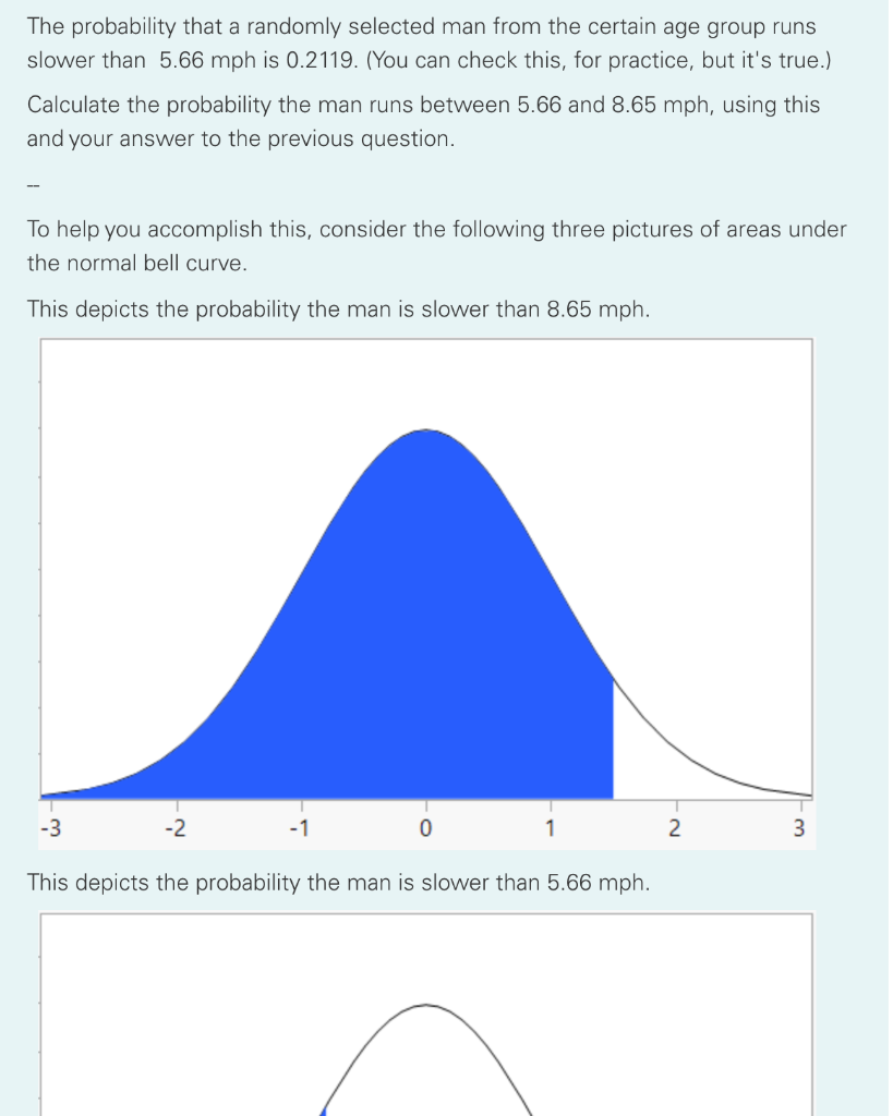 The Probability That A Randomly Selected Man From The Certain Age Group Runs Slower Than 5 66 Mph Is 0 2119 You Can Ch 1