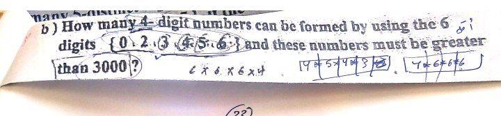 Many Aine H How Many 4 Digit Numbers Can Be Formed By Using The 6 Cl Digits 0 23 Si Le And These Numbers Must Be G 1