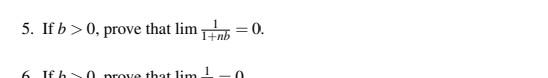 5 If B 0 Prove That Lim Inb 0 6 If Prove That Lim 1 1