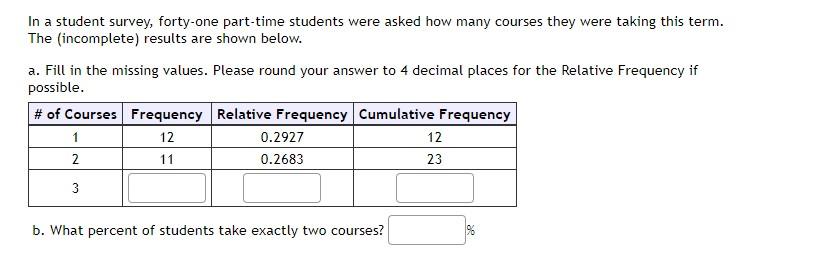 In A Student Survey 1