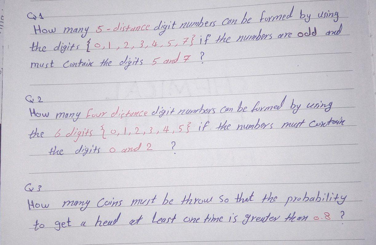 How Many 5 Distance Digit Numbers Can Be Formed By Using The Digits 0 1 2 3 4 5 7 If The Numbers Are Odd And M 1