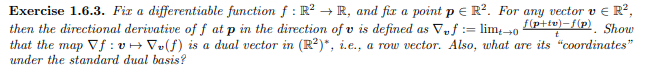 Exercise 1 6 3 Fiz A Differentiable Function F R2 R And Fix A Point P E R2 For Any Vector V Erp Then The Directi 1