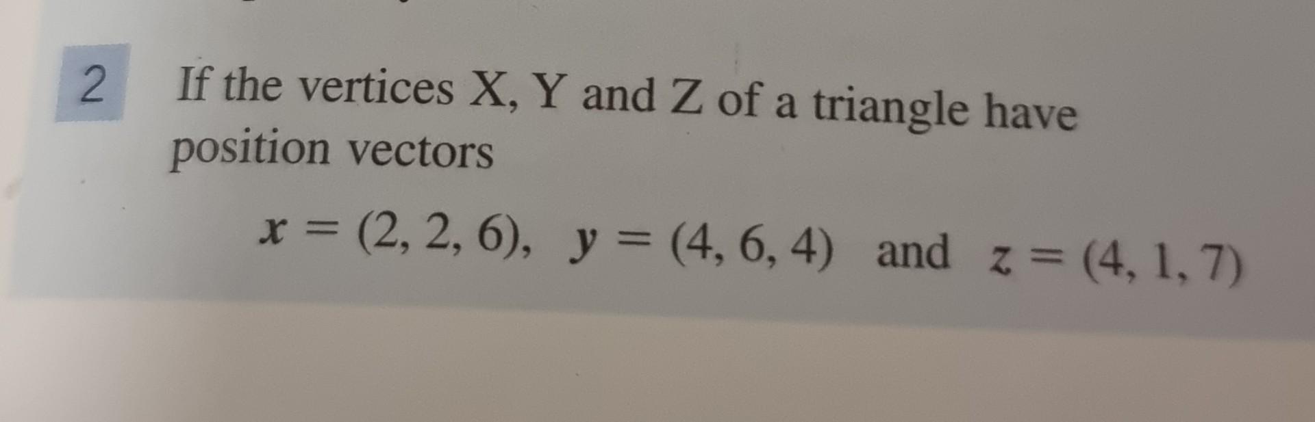 Find The Area Of A Triangle With The Given Vectors 1