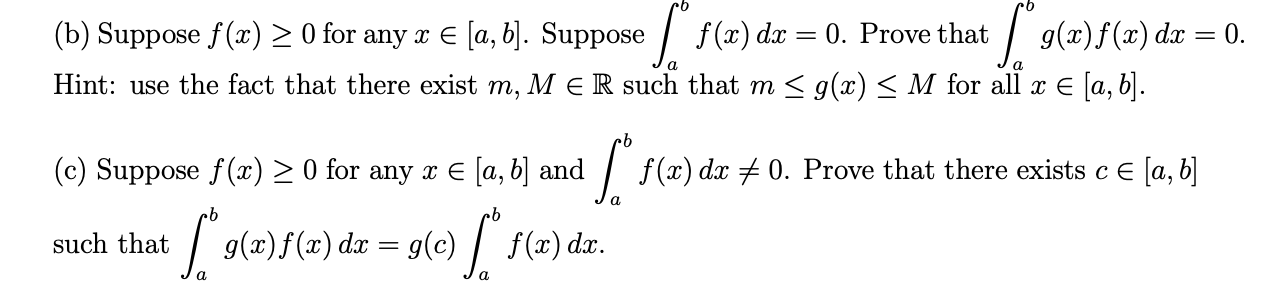 B Suppose F X 0 For Any A B Suppose F X Dx 0 Prove That Sog F X Dx 0 Hint Use The Fact That Th 1