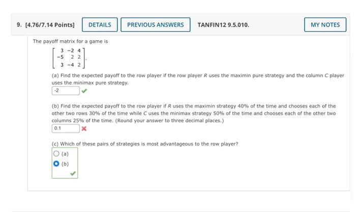 5 5 95 7 14 Points Details Previous Answers My Notes Player R Has A 1 Bill A 10 Bill And A 50 Bill Player C Has 3