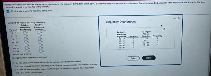 Contractor La That Includes Trouencies Beled On The Frequency Dsbutions Shown Below Then Compare The Amounts Of Throntw 1