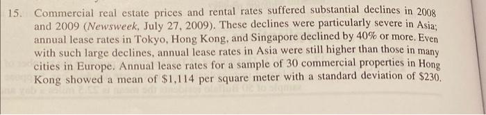 15 Commercial Real Estate Prices And Rental Rates Suffered Substantial Declines In 2008 And 2009 Newsweek July 27 20 1