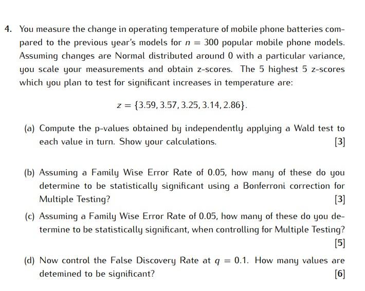 4 You Measure The Change In Operating Temperature Of Mobile Phone Batteries Com Pared To The Previous Year S Models Fo 1