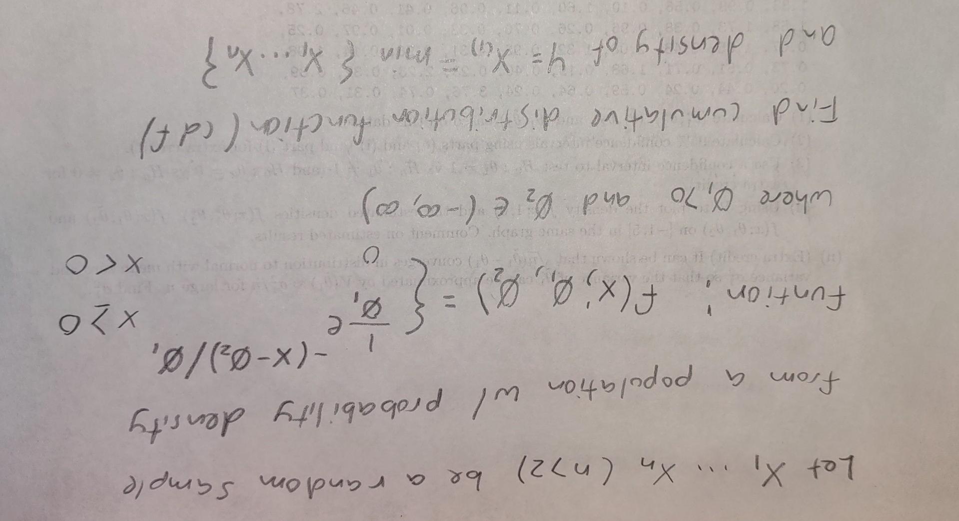 Xn 272 Be A Random Sample Let X From A Population W Probability Density 1 Xx 0z 0 E Funtion F X 9 0 Xo O 2 O X 1