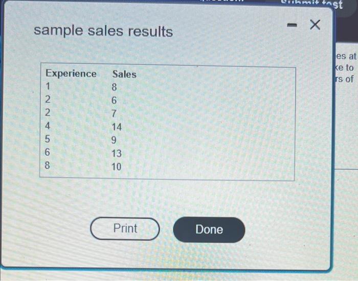 The Accompanying Table Shows The Number Of Cars Sold Last Month By Seven Employees At A Car Dealership And Their Number 2