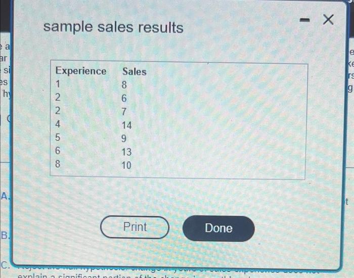 The Accompanying Table Shows The Number Of Cars Sold Last Month By Seven Employees At A Car Dealership And Their Number 2