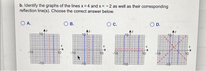Graph Each Pair Of The Following Lines And For Each Construct The Corresponding Line Of Reflection So That The Image Of 3