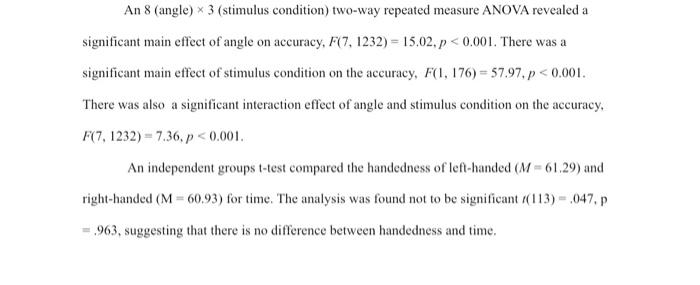 An 8 Angle 3 Stimulus Condition Two Way Repeated Measure Anova Revealed A Significant Main Effect Of Angle On Accu 1