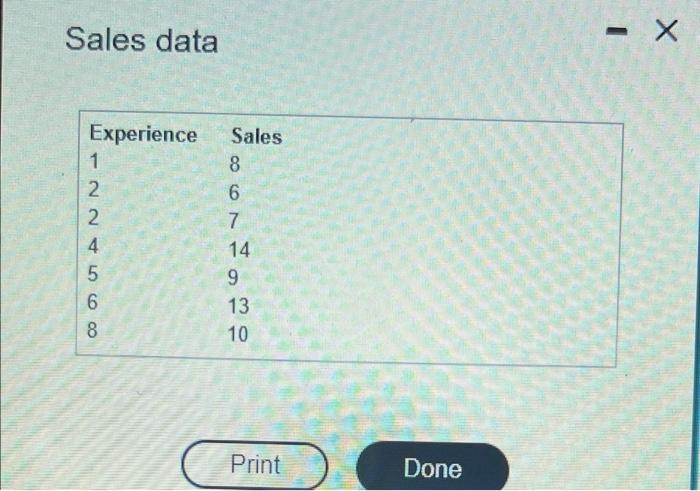 The Accompanying Table Shows The Number Of Cars Sold Last Month By Seven Employees At A Car Dealership And Their Number 2