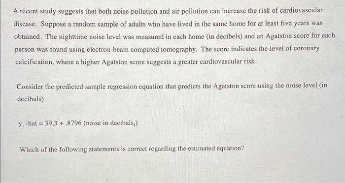 A Recent Study Suggests That Both Noise Pollution And Air Pollution Can Increase The Risk Of Cardiovascular Disease Sup 1