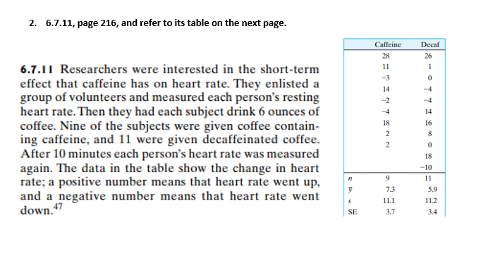 2 6 7 11 Page 216 And Refer To Its Table On The Next Page Decaf 26 1 Caffeine 28 11 3 14 2 4 0 4 14 18 2 16 8 6 1