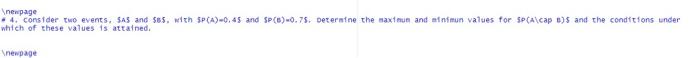 Newpage 4 Consider To Events 3 And 85 With Spca 0 45 And Spc 0 75 Determine The Maximum And Minimun Values Fo 1