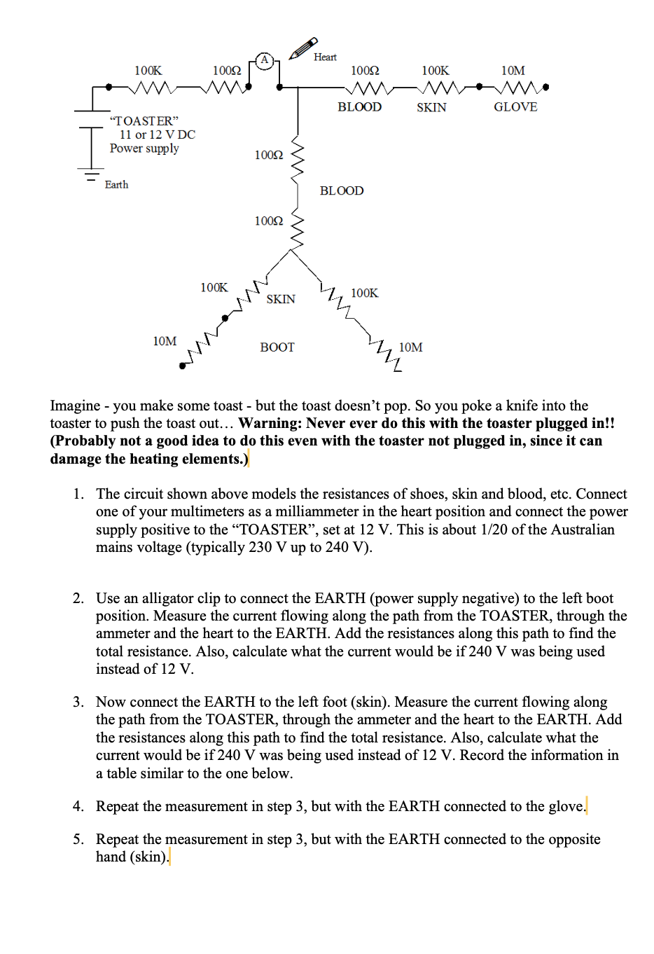 Effect Of Electric Current And Electrocution Earth Ground Connected To Total Resistance Of Path Kw Measured Current 2