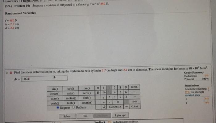 5 Problem 9 Suppose A 65 Kg Mountain Climber Has A 0 88 Cm Diameter Nylon Rope Randomized Variables M 68 Kg D 0 8 2