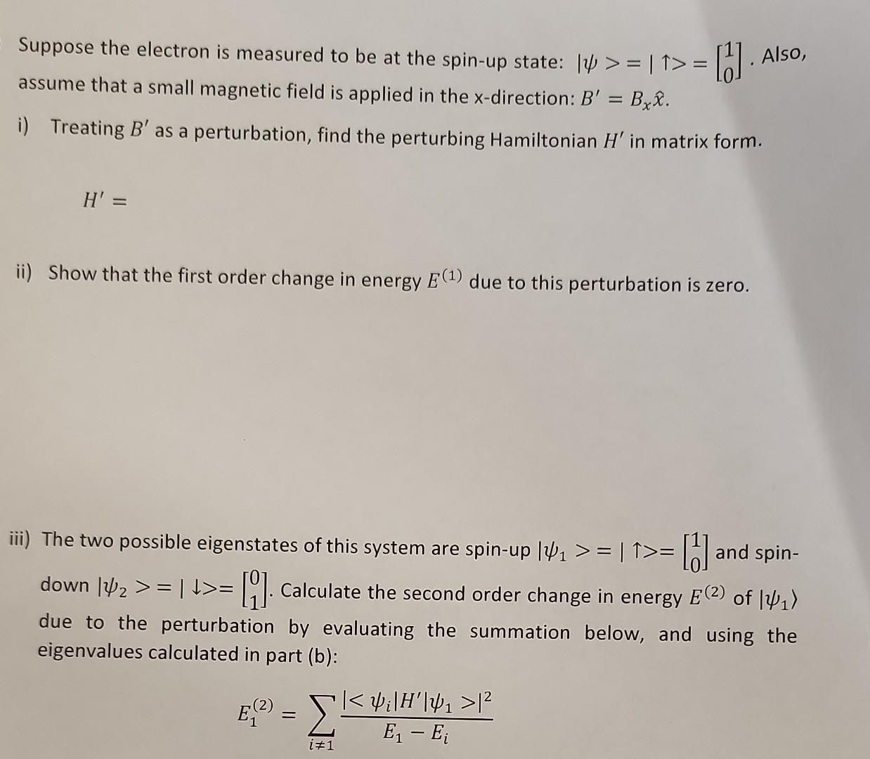 Spins In A Magnetic Field Suppose We Begin With An Electron Having Spin Magnetic Moment Us Ys Where Y Is The Gyroma 2