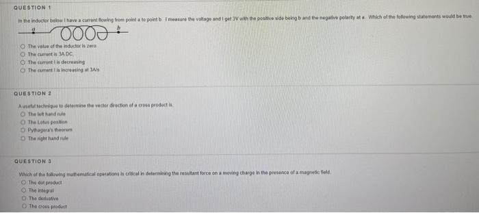 Question In The Induc Blow How A Current Flowing From Point A To Point Imensure The Voltage And I Gets With The Positive 1