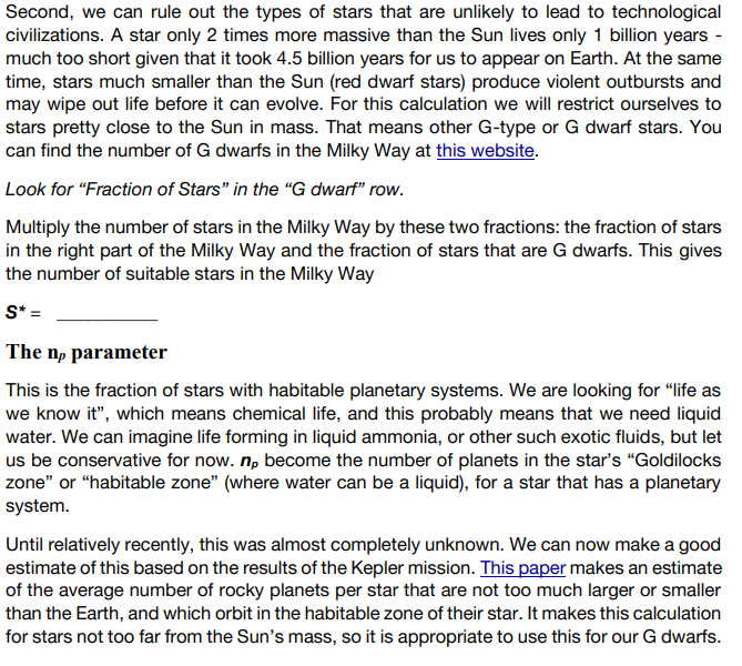 Second We Can Rule Out The Types Of Stars That Are Unlikely To Lead To Technological Civilizations A Star Only 2 Times 1