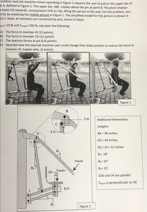 Outdoor Exercise Machine Shown Operating In Figure 1 Requires The User To Pull On The Upper Bar At Nt A Defined In Figur 1