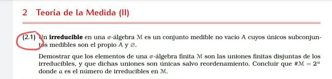 Hola Necesitaria Que Alguien Resuelva El Ejercicio 2 1 Sobre Teoria De La Medida Espero Puedan Resolverlo Lo Antes Po 1