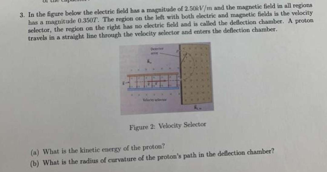 3 In The Figure Below The Electric Field Has A Magnitude Of 2 50kv M And The Magnetic Field In All Regions Has A Magnit 1