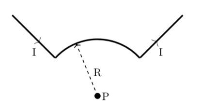Find The Magnetic Field At Point P For The Steady Current Configuration Shown Below The Entire Wire Carries A Current 2