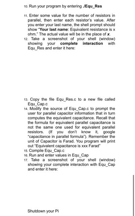 Procedures 1 Using Ssh Login To Your Pi Or Open A Terminal On Pios Desktop 2 Create A New File For Edit Called Equ Re 3