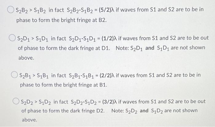 B3 For The Formation Of The Bright Is The Angle That The N Th Bright Fringe And Dark Fringes In Young S Double Makes W 2