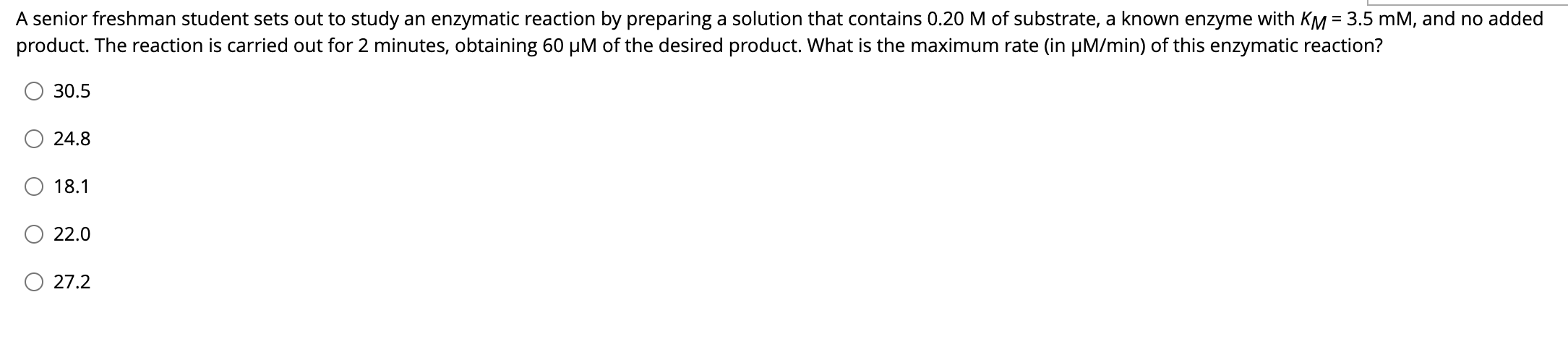A Senior Freshman Student Sets Out To Study An Enzymatic Reaction By Preparing A Solution That Contains 0 20 M Of Subs 1