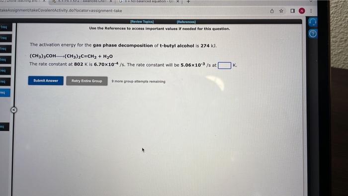 Review Toples References Use The References To Access Important Values If Needed For This Question The Rearrangement Of 2