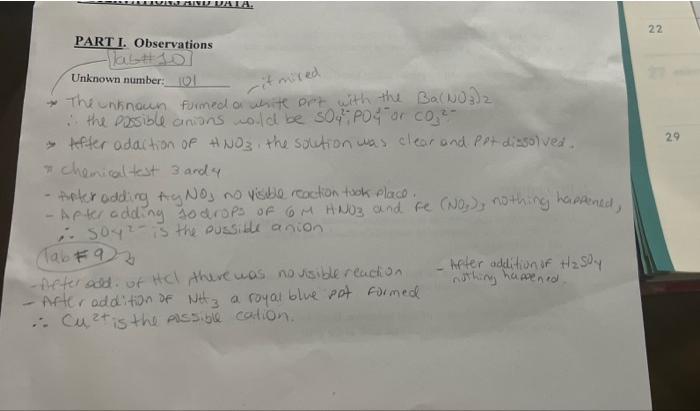Ay 202 Lc Che 167 Exp 11 Qualitative Analysis Of An Unknown Salt A Torhat 1 Introduction In Today S Experiment You Wi 2