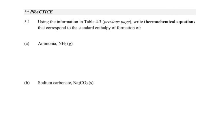 Table 4 3 Standard Enthalpies Of Formation 4 Ho At 298 K Substance Formula A H Kj Mol Acetylene C2h2 G 226 8 Ammon 2