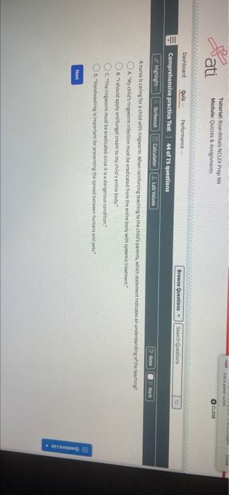 C Fati Tutorial Boardvitals Nclex Pin Module Qures Assignments Close Iii Dashboard Quiz Performance Browse Question 2