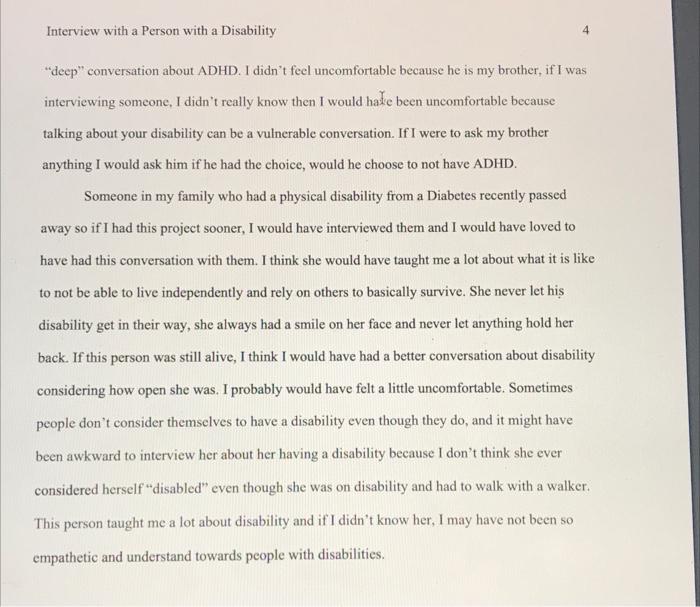Interview With A Person With A Disability Extra Credit Up To 20 Points For This Extra Credit Assignment You Must 1 7
