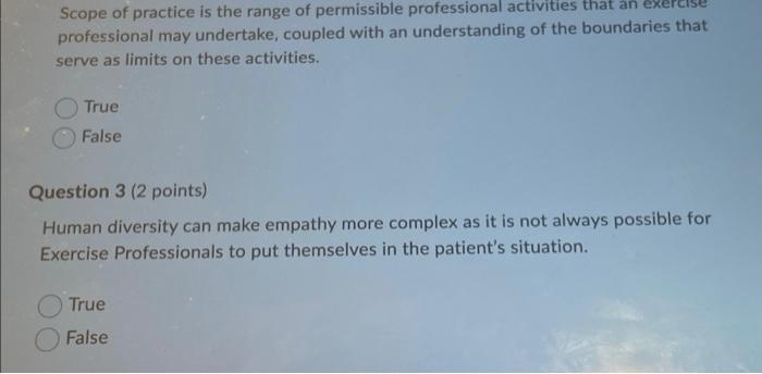 Scope Of Practice Is The Range Of Permissible Professional Activities That An Exer Professional May Undertake Coupled W 1