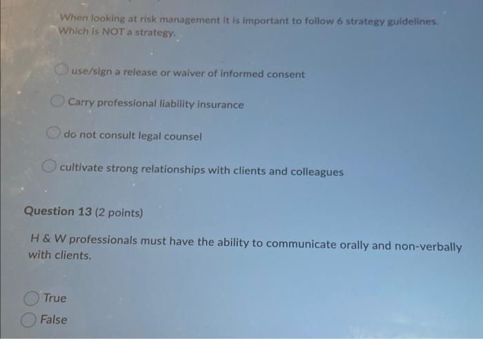 When Looking At Risk Management It Is Important To Follow 6 Strategy Guidelines Which Is Not A Strategy Use Sign A Rel 1