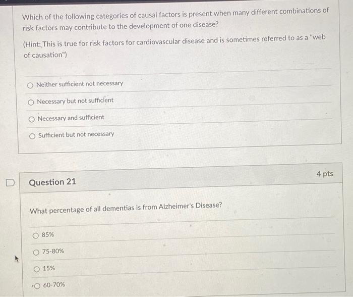 Which Of The Following Categories Of Causal Factors Is Present When Many Different Combinations Of Risk Factors May Cont 1