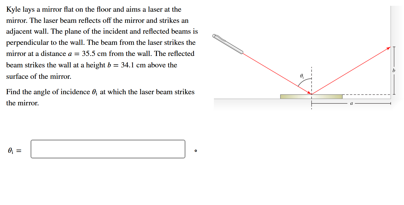 0 Kyle Lays A Mirror Flat On The Floor And Aims A Laser At The Mirror The Laser Beam Reflects Off The Mirror And Strike 1