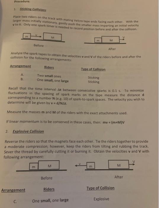 Vation Of Linear Momentum And Inelastic Collisions Objective The Purpose Of This Experiment Is To Study The Law Of Cons 2