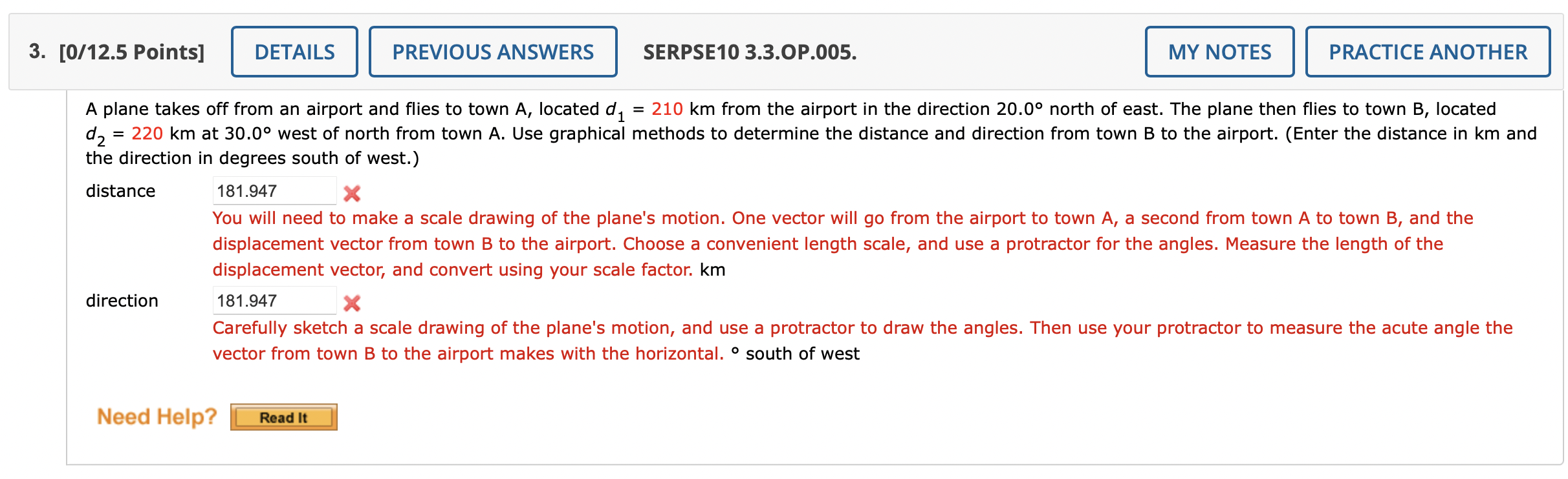 3 0 12 5 Points Details Previous Answers Serpse10 3 3 Op 005 My Notes Practice Another A Plane Takes Off From An Air 1