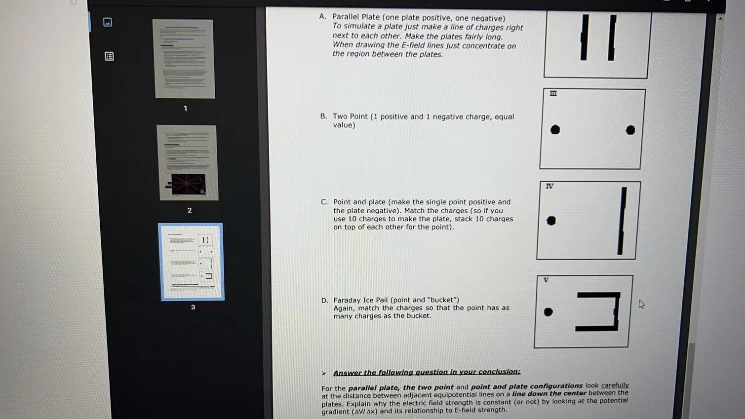 A Parallel Plate One Plate Positive One Negative To Simulate A Plate Just Make A Line Of Charges Right Next To Each 1