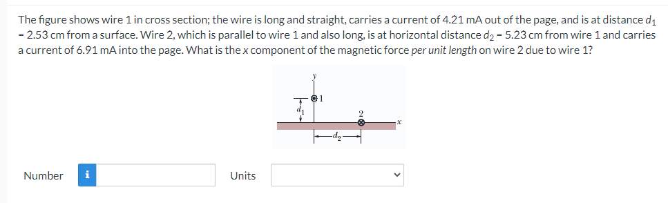 The Figure Shows Wire 1 In Cross Section The Wire Is Long And Straight Carries A Current Of 4 21 Ma Out Of The Page A 1