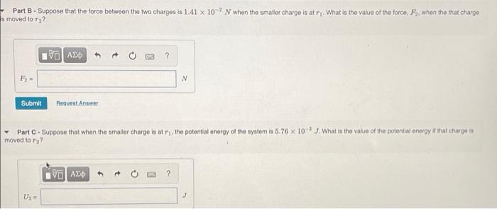 The Ligure Shows A Small Potivo Charge Some Distance Away From A Larger Positivo Charge The Smaller Charge Is Currendy 2